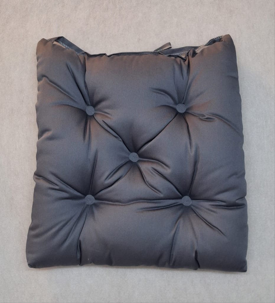 Luxury Tufted Seat Cushion - Soft Padded Square Chair Pad